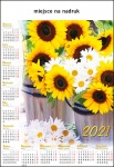 Kalendarz planszowy B1 2021 Słoneczniki