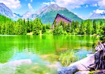 kalendarz trójdzielny Jezioro w górach
