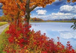 kalendarz trójdzielny standardowy Jesień nad jeziorem