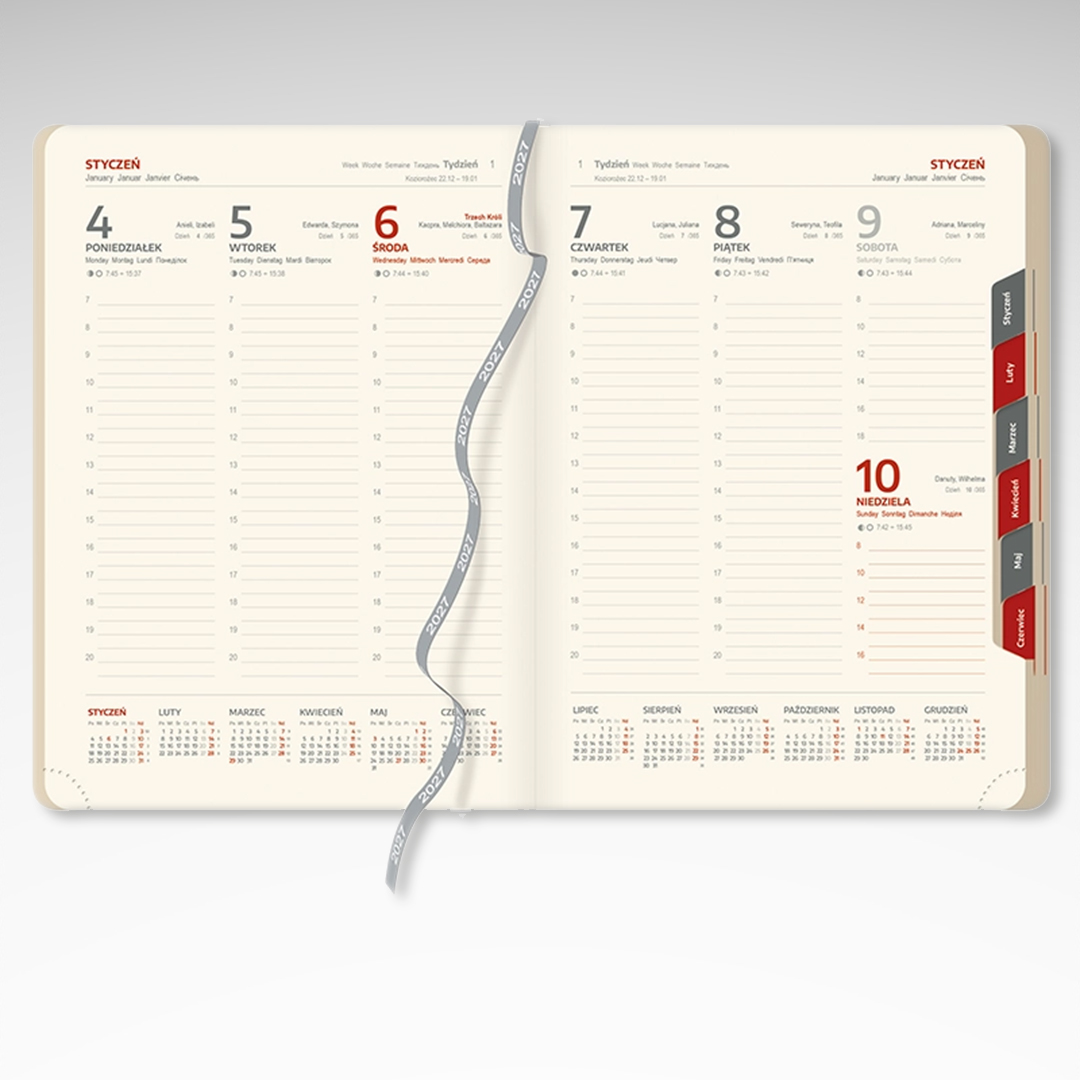 Kalendarze książkowe A4-012 (20szt.) - 4 Kalendarze książkowe A4 tygodniowe blok