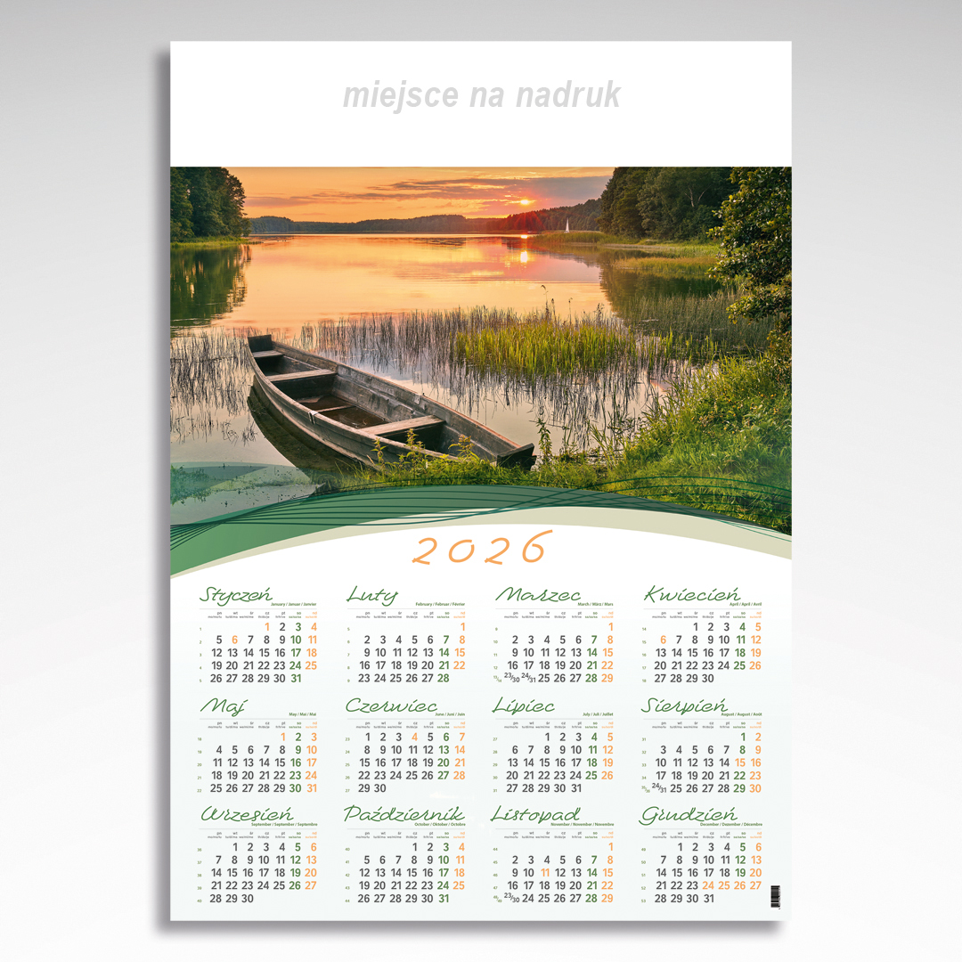 Kalendarz planszowy Mazury (20szt.) - 3 Kalendarz planszowy A1 Mazury