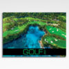 kalendarz wieloplanszowy golf, okładka kalendarza z grafiką tematyczną i spiralą Wire-O