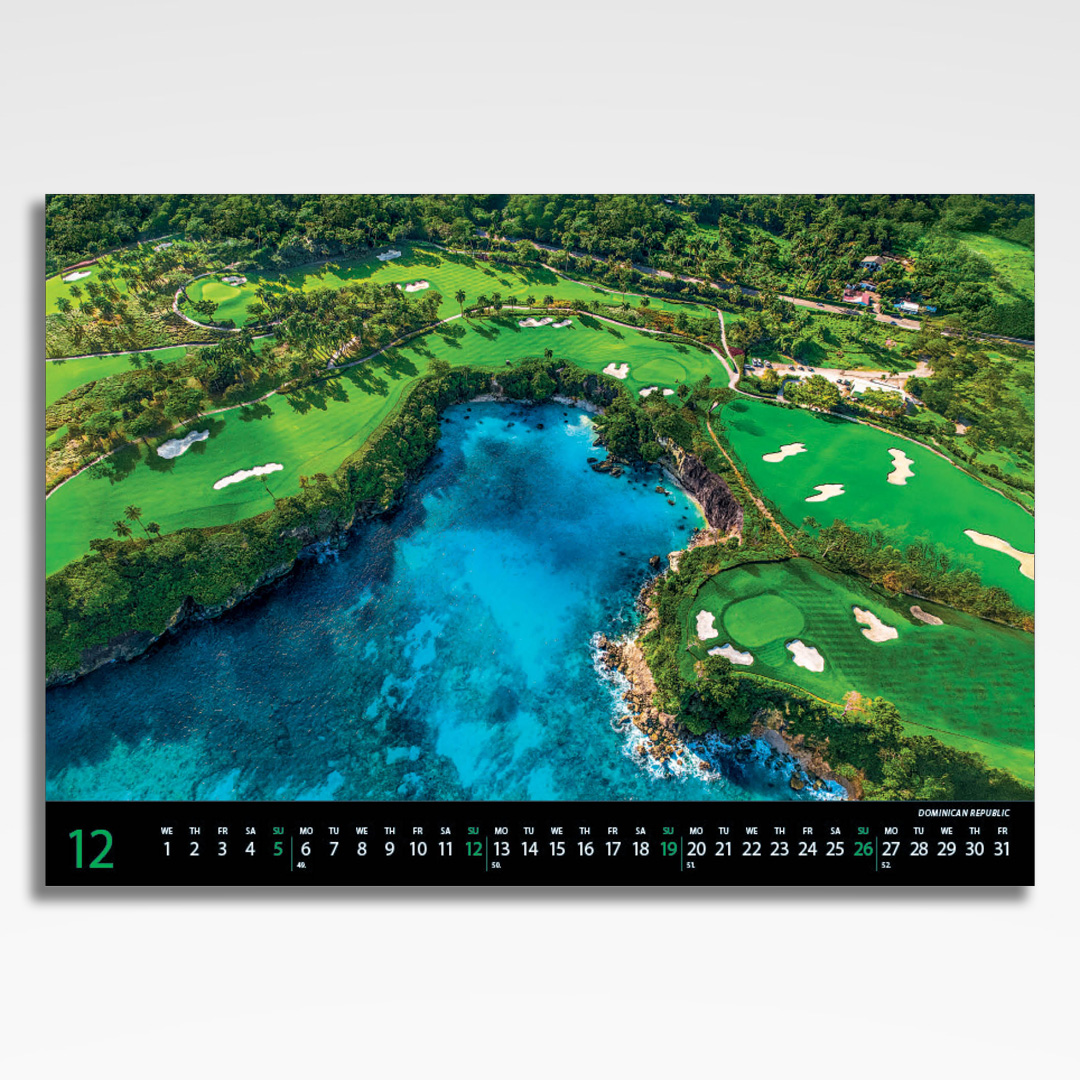 Kalendarz wieloplanszowy Golf (20szt.) - 15 kalendarz wieloplanszowy golf, plansza grudzień z grafiką tematyczną