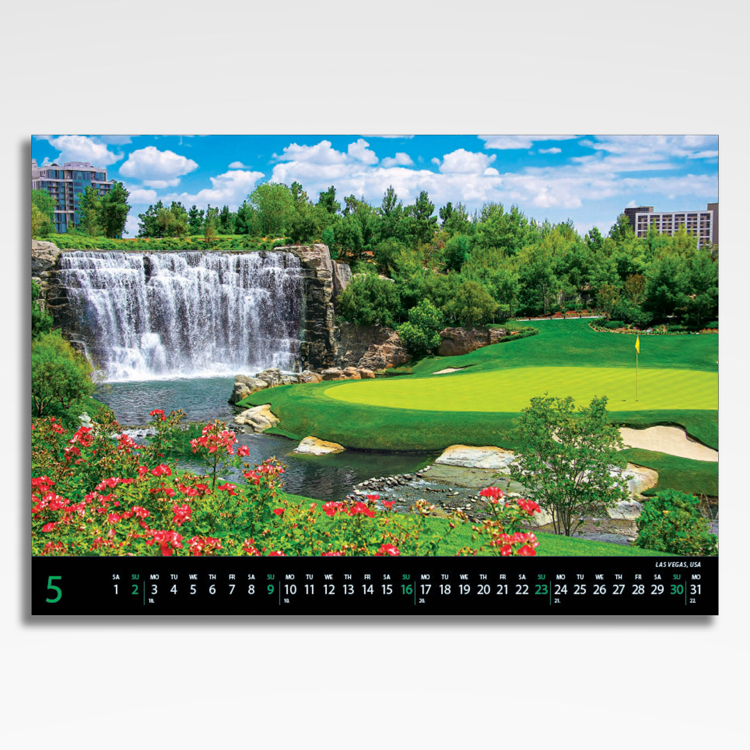 Kalendarz wieloplanszowy Golf (20szt.) - 8 kalendarz wieloplanszowy golf, plansza maj z grafiką tematyczną