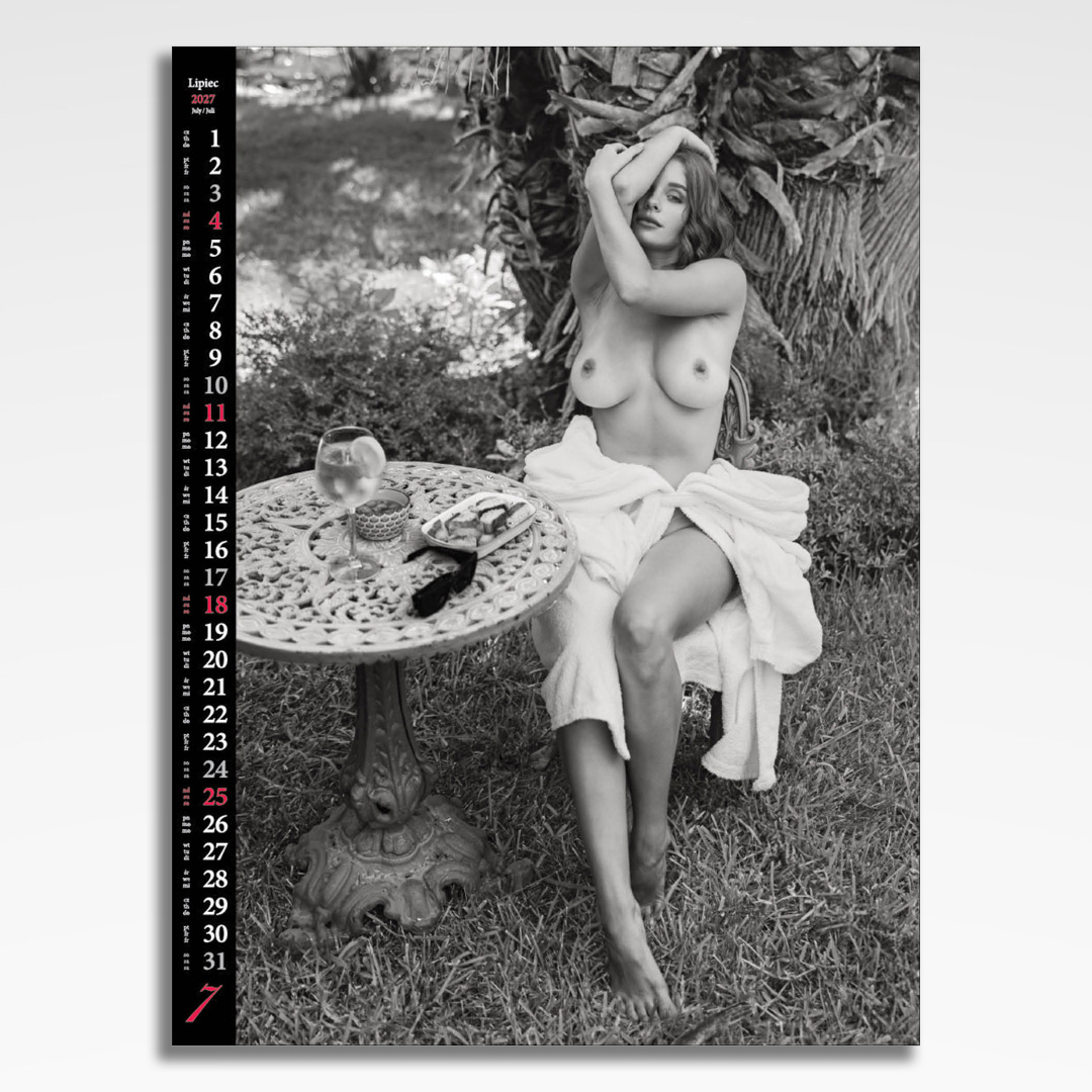 Kalendarz wieloplanszowy Erotic Moments (20szt.) - 10 kalendarz wieloplanszowy erotic moments, plansza lipiec z grafiką tematyczną