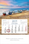Kalendarz jednoplanszowy 2019 Wakacje