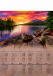 Kalendarz planszowy A1 na rok 2024 Jezioro