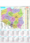 Kalendarz planszowy A1 na rok 2024 Mapa Polski